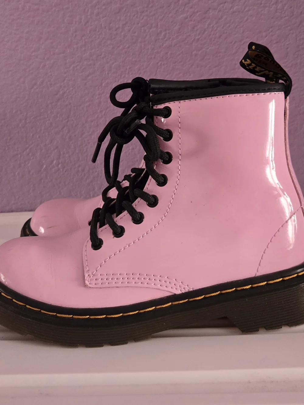 Toddler Pink Dr. Martens Boots - Size 10 (Worn Twice)